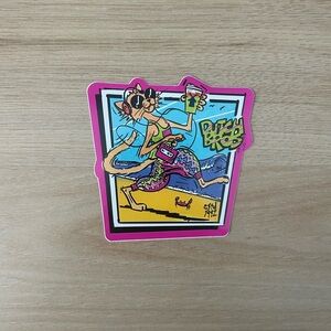 Dutch Bros Pink and Blue Panther Sticker